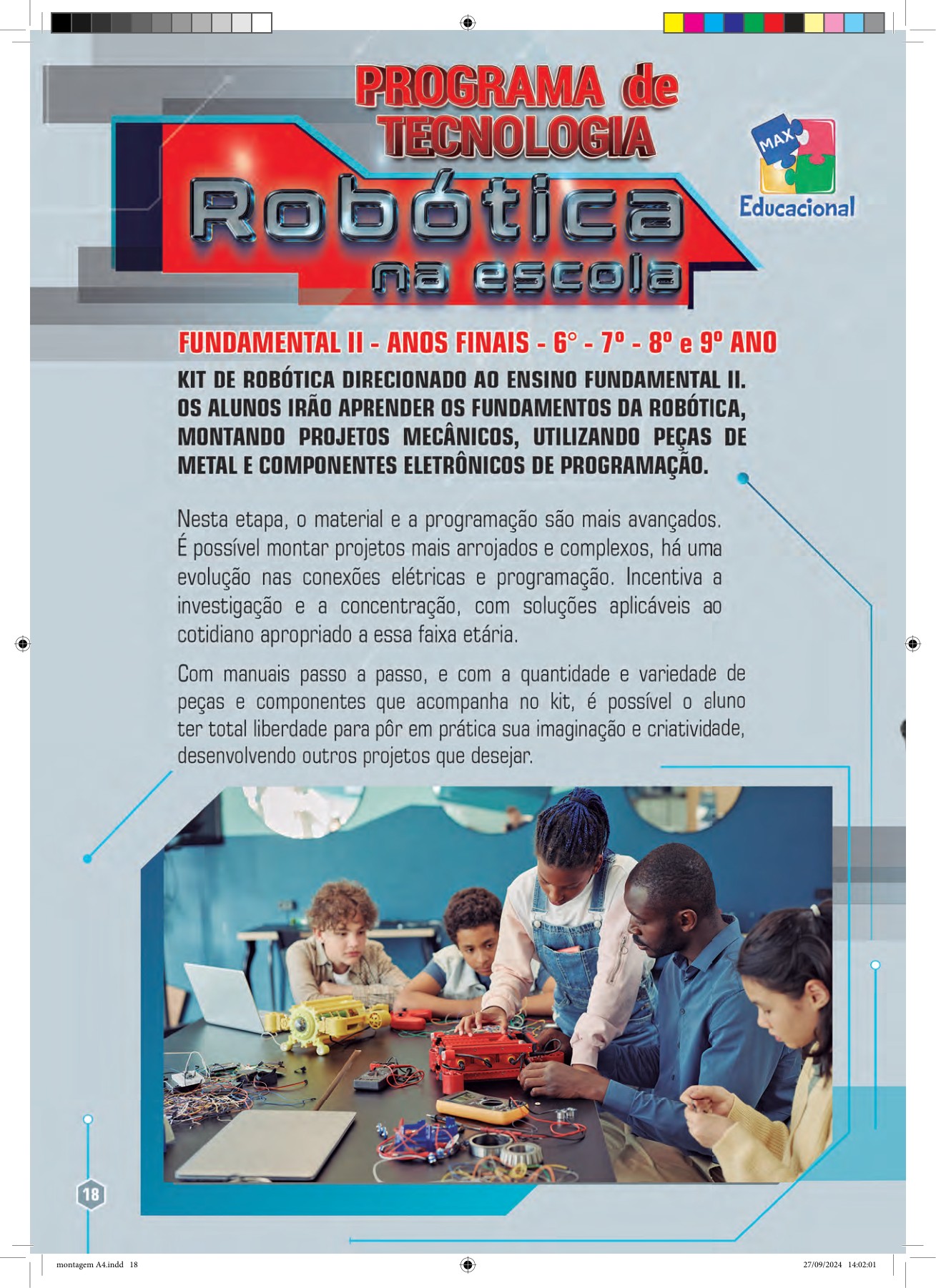 Programa de Tecnologia Robótica na Escola - Fundamental II - Anos Finais (6° ao 9° ano)